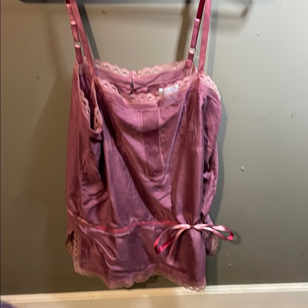 Kimchi Blue Pink Lace Trim Cami Top